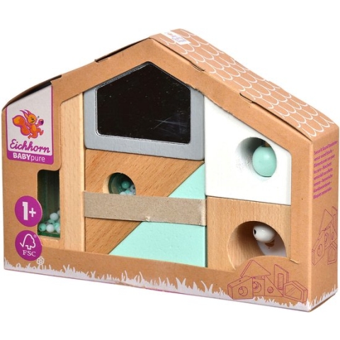 eichhorn baby pure houten bouwblokken met geluid