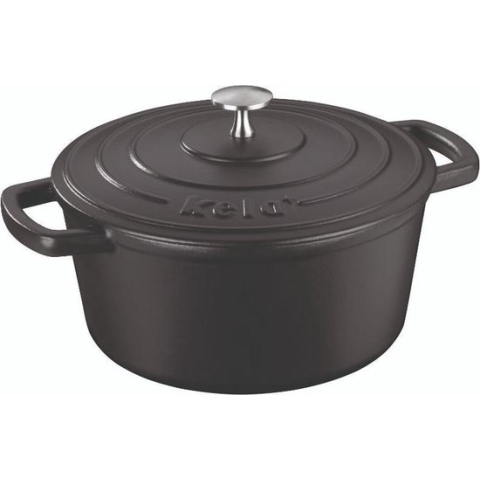 Braadpan Gietijzer Zwart, 24 cm - Kela | Calido