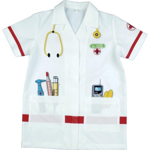Klein Toys doktersjas - one size - 55 cm lang - geschikt voor kinderen vanaf 3 jaar - wit