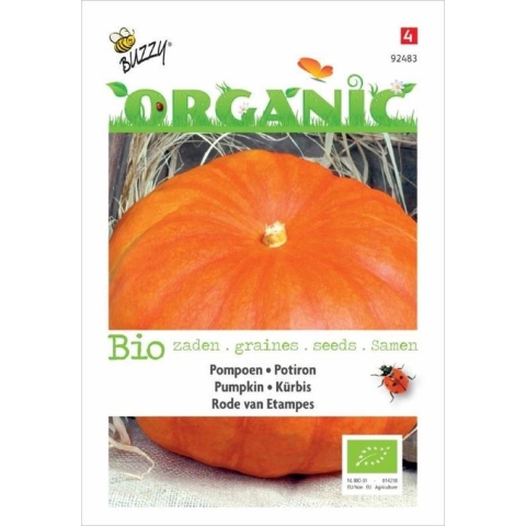Organic Pompoen Rode van Etampes - inh.: 6 zaden
