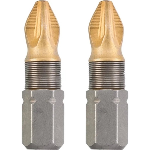 KWB Schroefbit - Titaan - PZ1 - Pozidriv 1 - 25mm - 2 stuks