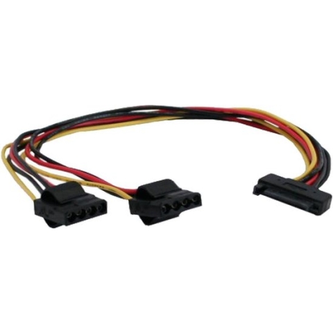 SATA (m) - 2x Molex (v) splitter - 0,30 meter