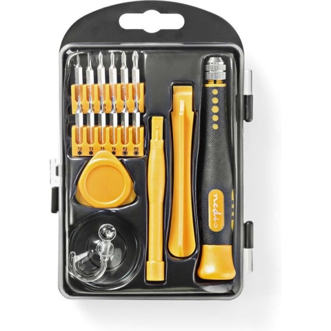 Phone/tablet repair set - 17-in-1 - PC / Smartphone / Tablet - Philips bits - Gleuf bits - Pentalobe bits - Tri-wing bits