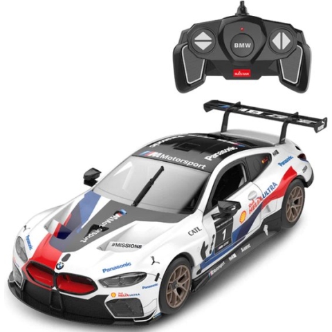 Rastar BMW M8 GTE - Wit - 1:18 RC 2,4GHz - R/C Assembly model kit - Bouwpakket - Officieel gelicentieerd BMW - Racewagen - Elektromotor - Afstandbediening