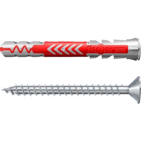 fischer DuoPower pluggen 8x65 met schroef - universele pluggen - met schroeven 5,0x80 mm - 25 stuk(s)