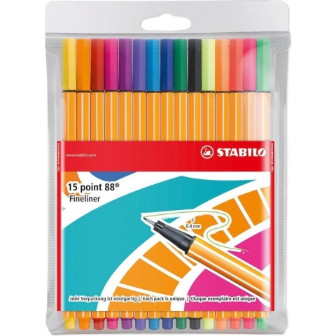 Set Viltstiften Stabilo Point 88 15 Onderdelen Multicolour