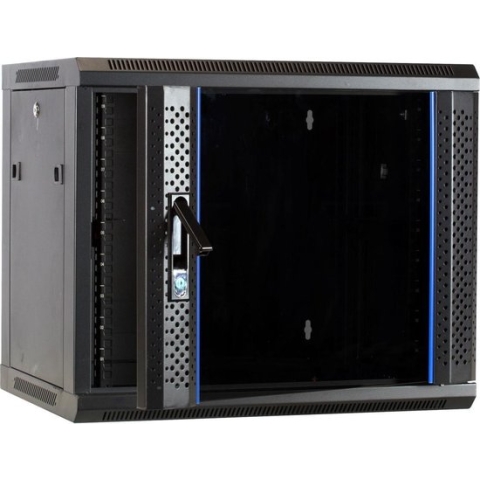 DSIT 9U wandkast / serverbehuizing met glazen deur 600x450x500mm (BxDxH) - 19 inch