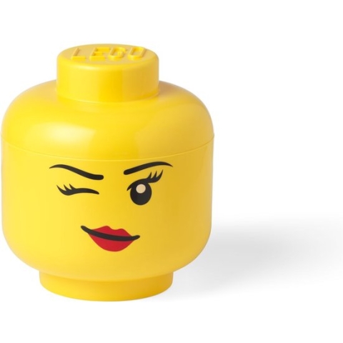 Opbergbox Iconic Hoofd Whinky 16 cm, Geel - LEGO