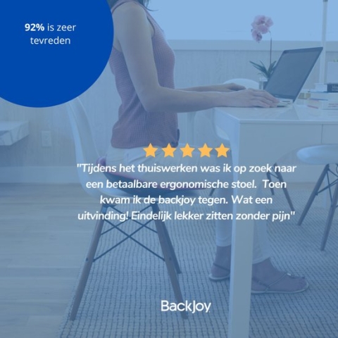 Backjoy SitSmart Core Blauw - Rugsteun Zithouding Bureaustoel Auto - Rugpijn Onderrug