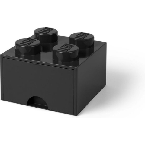 Opberglade Brick 4, Zwart - LEGO