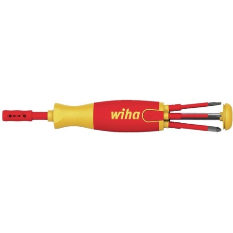 Wiha Schroevendraaier met bitmagazijn LiftUp electric Phillips, PlusMin/Pozidriv, sleufkop met 6 slimBits in blister - 38613