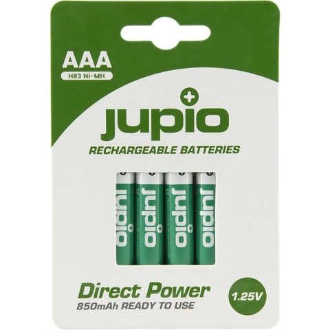 Jupio Rechargeable Batteries AAA 850 mAh 4 pcs DIRECT POWER VPE-10 - Batterijen Oplaadbaar