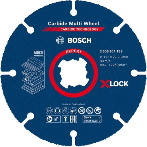 Bosch Accessories EXPERT Carbide Multi Wheel X-LOCK 2608901193 Doorslijpschijf recht 125 mm 1 stuk(s)