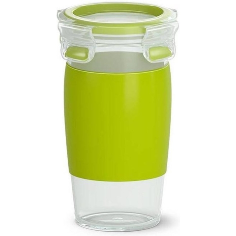 EMSA CLIP & GO Lunchtrommel 0.45 l Kunststof Groen. Transparant 1 stuk(s)