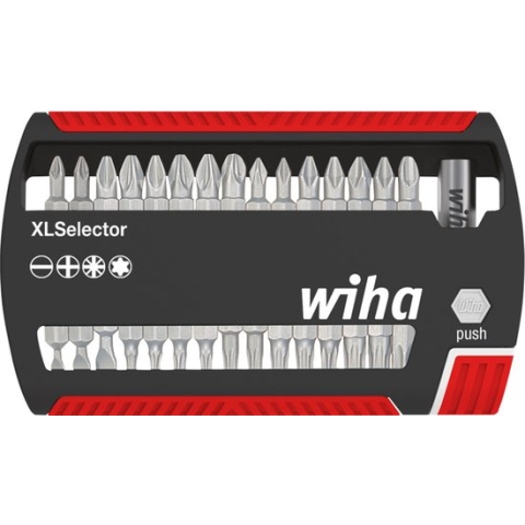 Wiha XSelector 29417 Bitset 31-delig Plat, Kruiskop Phillips, Kruiskop Pozidriv, Binnen-Torx