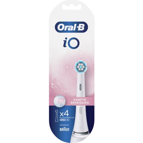 Oral-B Opzetborstels iO Gentle Cleaning, 4 stuks.