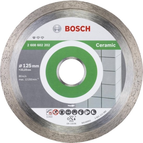 Bosch - Diamantdoorslijpschijf Standard for Ceramic 125 x 22,23 x 1,6 x 7 mm
