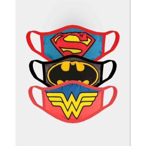 DC Comics Justice League Masker Logo Set van 3 Multicolours