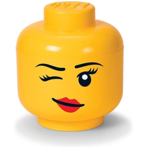 Opbergbox Iconic Hoofd Whinky 24 cm, Geel - LEGO