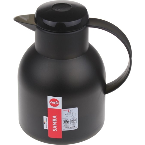 Emsa Samba - Isoleerkan Quick Press - 1 L - Zwart Transparant