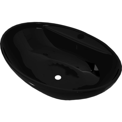 vidaXL-Wasbak-met-overloop,-keramiek,-ovaal,-zwart