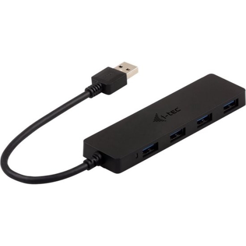 I-TEC Slim Passive HUB 4P black USB 3 0 no PS Win and Mac OS