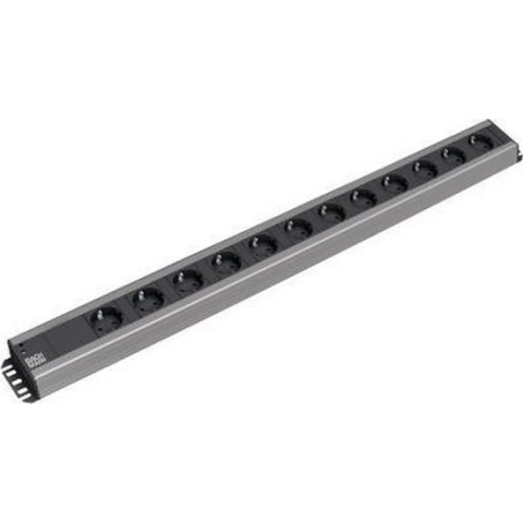 Bachmann 300.002 12AC outlet(s) 2m Zwart, Grijs power uitbreiding