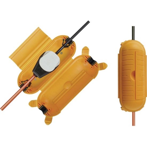 Brennenstuhl Safe-Box BIG IP44 / Beschermingsbox voor verlengkabel (beschermingscapsule voor kabels in buitenruimtes) geel