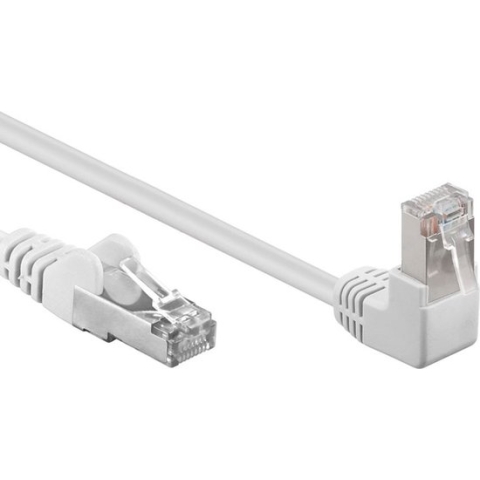 FTP CAT5e Gigabit Netwerkkabel - 1 kant haaks - CCA - 1 meter - Wit