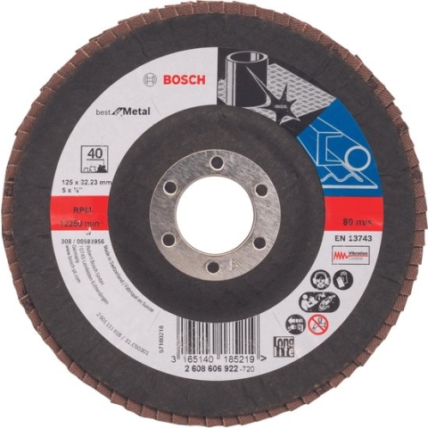 Bosch - Lamellenschuurschijf 125 mm, 22,23 mm, 40