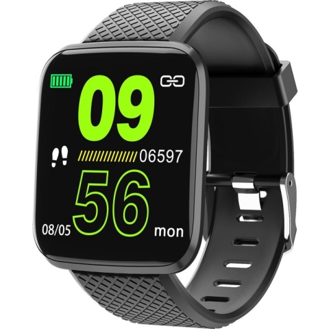 Denver SW-151 - Smartwatch - Sportwatch - Touchscreen - Stappenteller - Hartslagmeter - Bloeddrukmeter - Geschikt voor iOS & Android - zwart