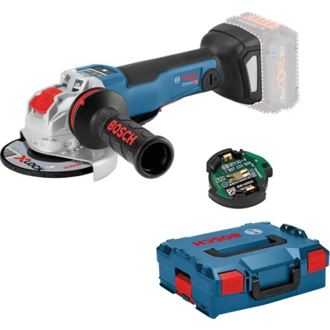 Bosch GWX 18 V-10 PSC 18V Li-Ion accu X-LOCK Haakse slijper body in L-Boxx - 125mm - variabel - koolborstelloos - Simply Connected
