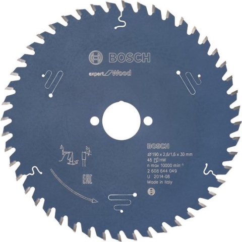 BOSCH 2608644049 Cirkelzaagblad Expert voor hout 190x30 - 48 tanden