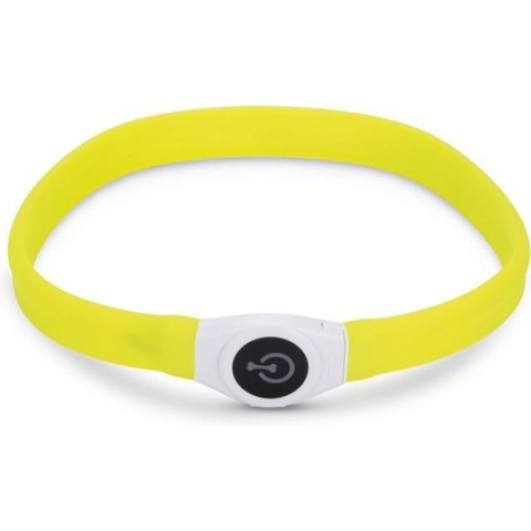 Beeztees Safety Gear Glowy - Halsband Hond - Geel - 65x2,5 cm