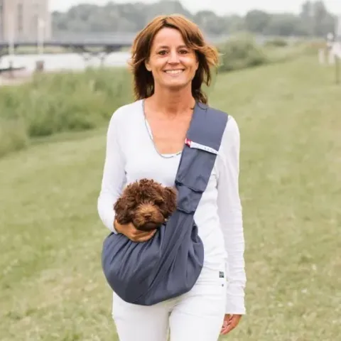 4LazyLegs Draagzak - Donker Blauw - Voor Honden tot 15kg