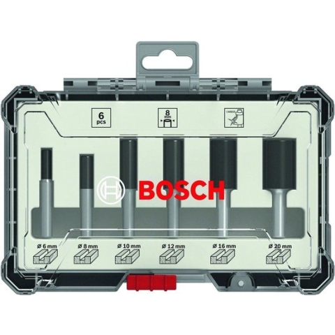 Bosch 2607017465 6-delige Frezenset in cassette - Rechte schacht - 6mm