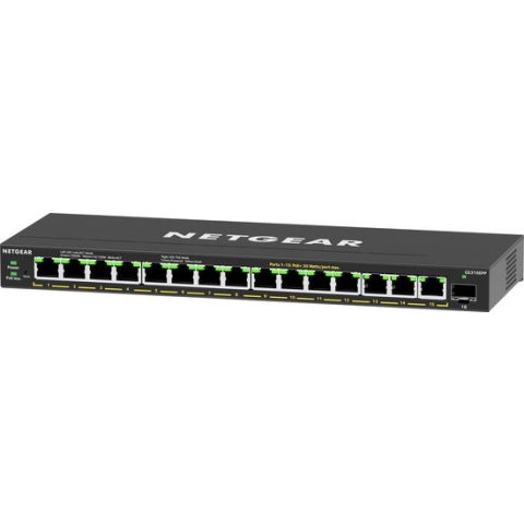 Netgear GS316EPP - Netwerkswitch - PoE+ -  16-poorten - 1 SFP poort