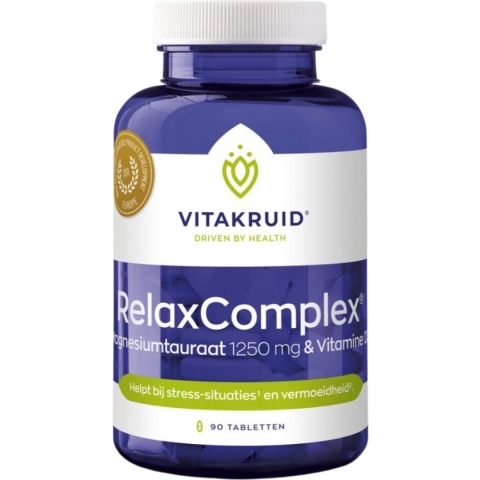 Vitakruid - RelaxComplex 1250 mg magnesiumtauraat & D3 - 90 Tabletten