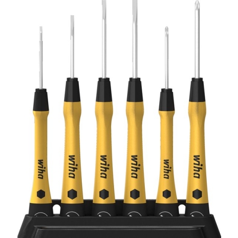 Wiha Fijnschroevendraaierset PicoFinish® ESD SL / PH in houder - 7-delig - 43707