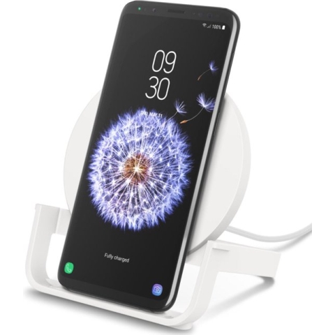 Belkin Qi wireless charger met standaard (2020) - Draadloze oplader - 10W - Wit