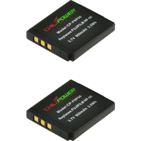 ChiliPower NP-50 accu voor Fujifilm - 950mAh - 2-Pack