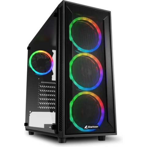 ATX Semi-tower Box Sharkoon 4044951034840 Black ATX LED RGB