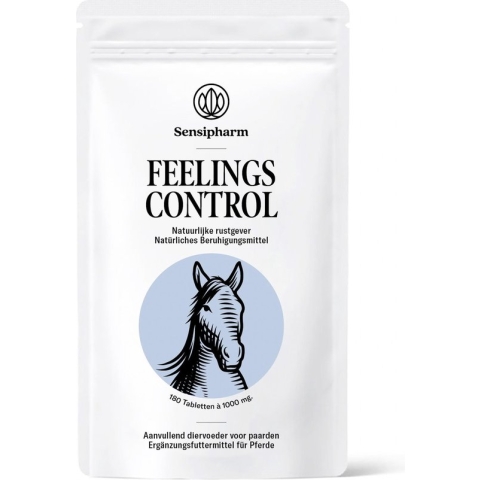 Sensipharm Feelings Control Antistressmiddel Paard - Rustgevend Voedingssupplement bij Stress, Onrust en Agressie en Schrikken - 180 Tabletten à 1000 mg