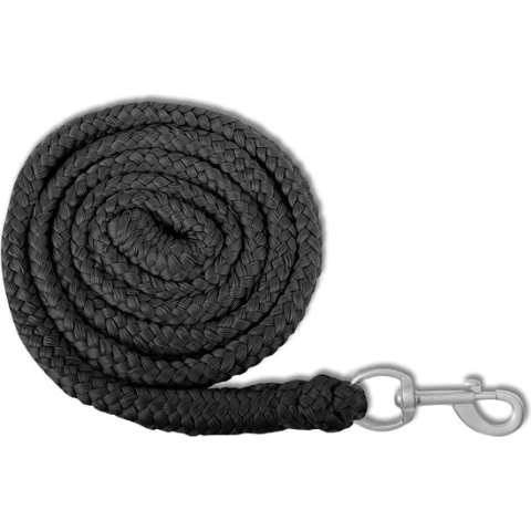 Waldhausen Halstertouw Economic zwart met karabijnhaak