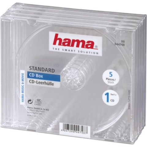 Hama Cd-Box Transparant - 5 stuks