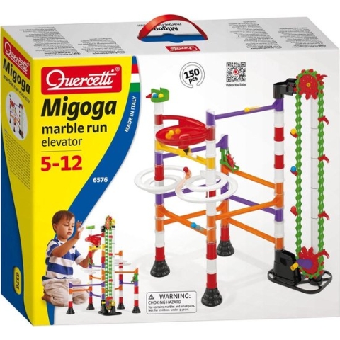 Quercetti Migoga Knikkerbaan met Lift - 150-delig