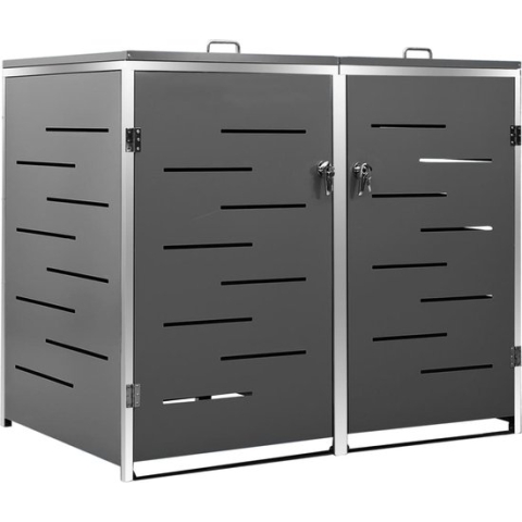 vidaXL-Containerberging-dubbel-138x77,5x112,5-cm-roestvrij-staal