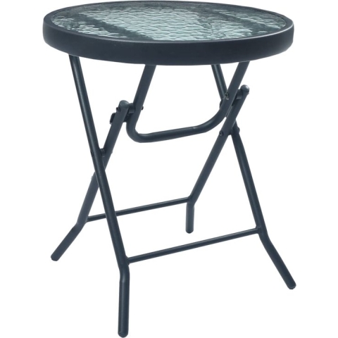 vidaXL-Bistrotafel-40x46-cm-staal-en-glas-zwart