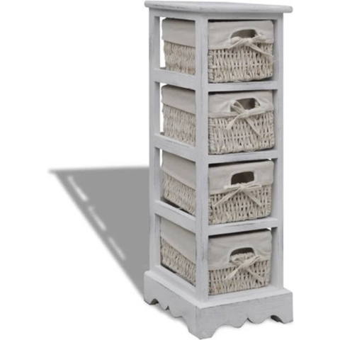 vidaXL-Opbergkast-met-4-weefmanden-hout-wit