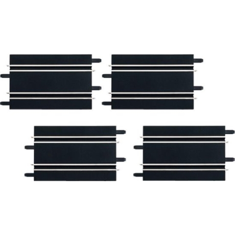 Carrera GO!!! Rechte Baandelen - 4 Stuks - Racebaanonderdeel